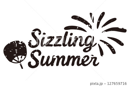英語フレーズ素材 - Sizzling Summer(モノクロ・グランジ風/単品) 英語フレーズ素材 - Sizzling Summer(モノクロ・グランジ風/単品) 127659716