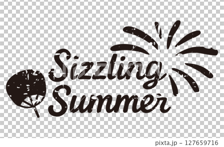 英語フレーズ素材 - Sizzling Summer(モノクロ・グランジ風/単品) 英語フレーズ素材 - Sizzling Summer(モノクロ・グランジ風/単品) 127659716
