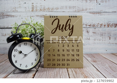 July 2025 annual monthly desk calendar for planning and management 127659902
