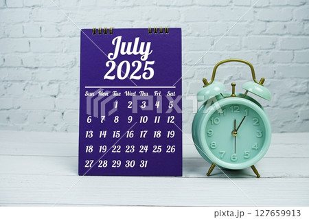 July 2025 annual monthly desk calendar for planning and management 127659913