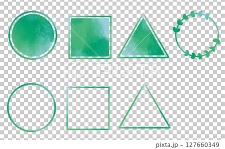 Green watercolor frame Green watercolor frame 127660349