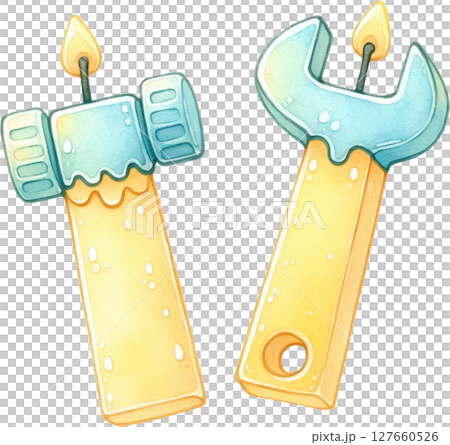 Colorful construction tools for a birthday Colorful construction tools for a birthday 127660526