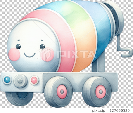 Colorful construction truck toy for a birthday Colorful construction truck toy for a birthday 127660529