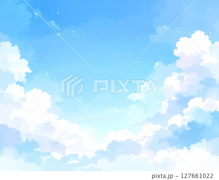 青空と雲　イメージイラスト 127661022