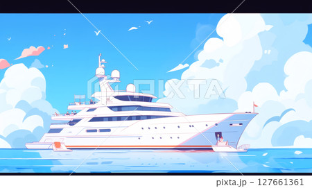 海を走る豪華客船 127661361