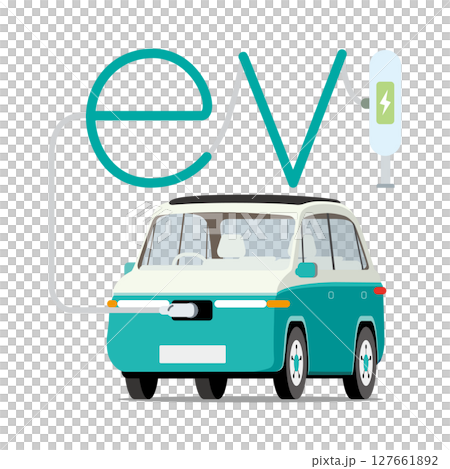 充電スタンドで充電するEV　電気自動車 127661892