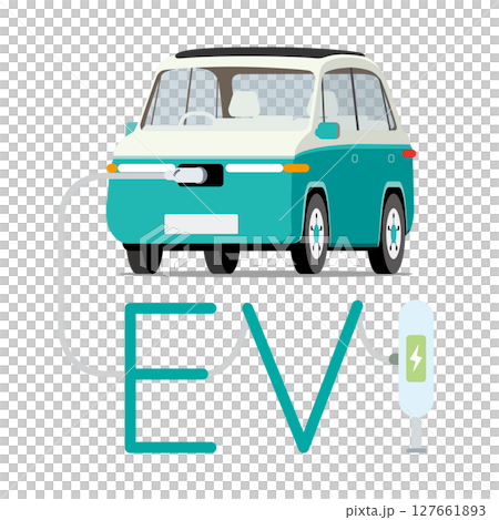 充電スタンドで充電するEV　電気自動車 127661893