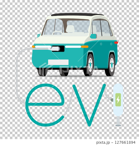 充電スタンドで充電するEV　電気自動車 127661894