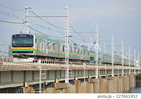 東海道本線　茅ヶ崎－平塚　JR東日本　E231系1000番台　K-07編成（国府津） 127661952