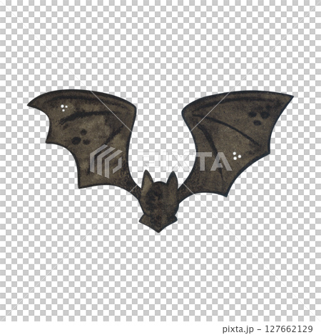 Black bat in flight, halloween decoration. Cartoon watercolor illustration hand drawn, cartoon. Drawing for stickers, scrapbooking. Animals, vampire, black, bat, halloween, holiday, decoration Black bat in flight, halloween decoration. Cartoon watercolor illustration hand drawn, cartoon. Drawing for stickers, scrapbooking. Animals, vampire, black, bat, halloween, holiday, decoration 127662129