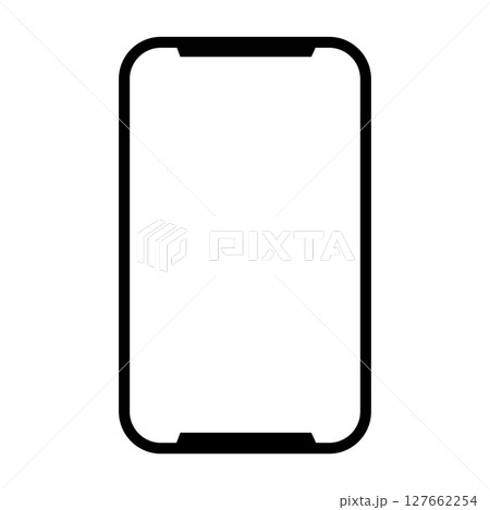 シンプルなスマートフォンのアイコンイラスト シンプルなスマートフォンのアイコンイラスト 127662254
