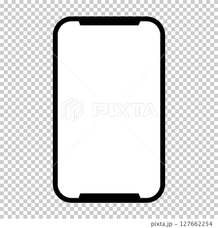 シンプルなスマートフォンのアイコンイラスト シンプルなスマートフォンのアイコンイラスト 127662254