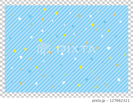 Confetti and diagonal stripes background material - Blue 127662321