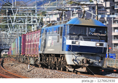 東海道本線　真鶴　JR貨物　EF210-160（吹田） 127662930
