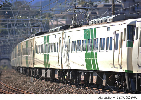 東海道本線 真鶴 JR東日本 185系 C3+A7編成(大宮) 踊り子 東海道本線 真鶴 JR東日本 185系 C3+A7編成(大宮) 踊り子 127662946