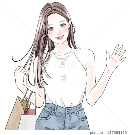 さわやかな女性 127663159