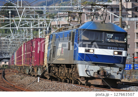 東海道本線　真鶴　JR貨物　EF210-103（吹田） 127663507