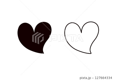ハートアイコンセット 127664334