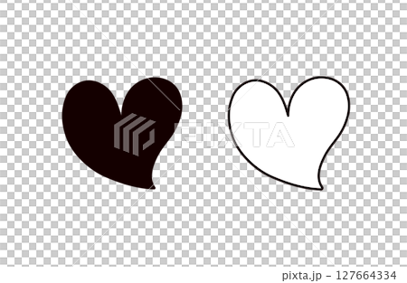 ハートアイコンセット 127664334