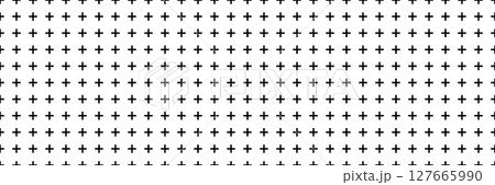 Plus seamless pattern. Simple geometric cross texture. Graphic cross symbol grid. Plus sign repeat pattern. Graphic texture. Vector illustration isolated on white background 127665990