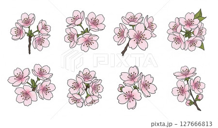さくらのイラスト③ 127666813