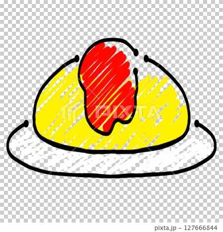 手描きのオムライス 127666844