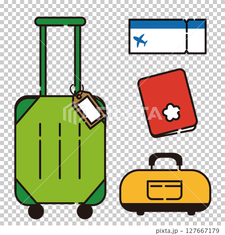 Travel belongings illustration Travel belongings illustration 127667179