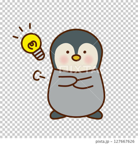 Cute illustration of a penguin with inspiration 127667626