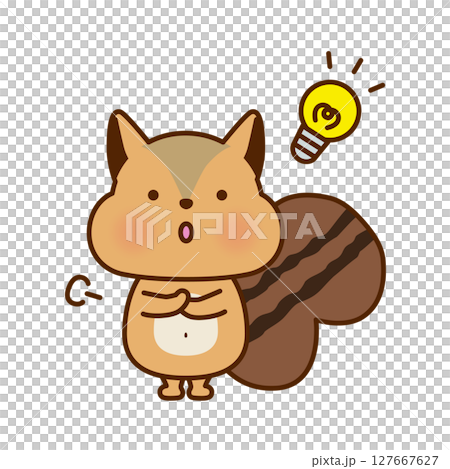 Cute illustration of a squirrel with inspiration Cute illustration of a squirrel with inspiration 127667627