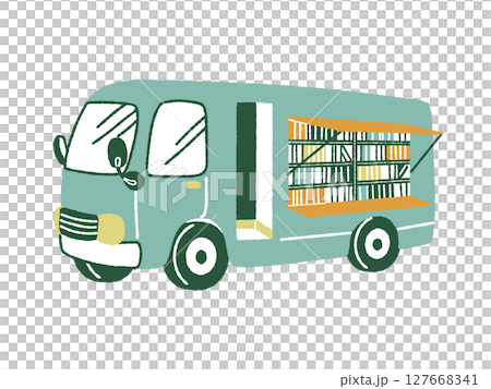 移動図書館車-4色 127668341