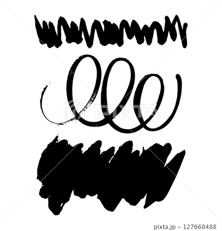 Black Brush strokes isolated on white background. Dry Brush Strokes and Scratches Retro Grunge Background. Vector brush stroke texture. Black ink, paint splatter. Black Brush strokes isolated on white background. Dry Brush Strokes and Scratches Retro Grunge Background. Vector brush stroke texture. Black ink, paint splatter. 127668488