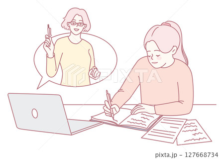 A Student Actively Engaging in Online Learning Alongside Effective NoteTaking Skills 127668734