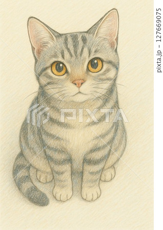 お座り猫 127669075