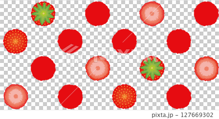草莓圓點圖案 127669302