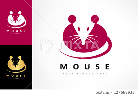 Mouse logo vector. Animal design Mouse logo vector. Animal design 127669935