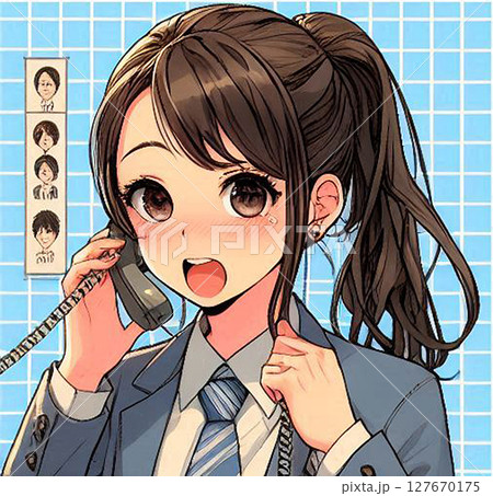日本人女子学生可愛い綺麗!10代の高校生か中学生の制服が電話泣きAIイラスト 日本人女子学生可愛い綺麗!10代の高校生か中学生の制服が電話泣きAIイラスト 127670175