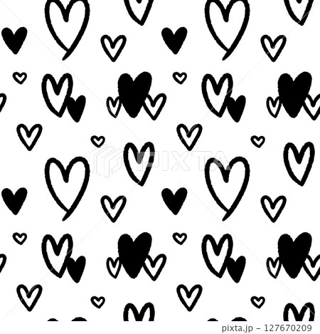 Cute black and white seamless pattern 127670209
