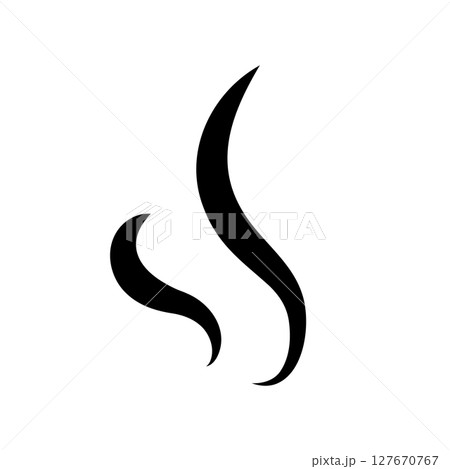 ゆらゆらと揺れる湯気・蒸気のイラスト。暖かい料理の熱や匂い、香りの漫画エフェクトアイコン。炎の揺らぎ ゆらゆらと揺れる湯気・蒸気のイラスト。暖かい料理の熱や匂い、香りの漫画エフェクトアイコン。炎の揺らぎ 127670767