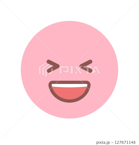 口を開けて笑っている顔の絵文字|爆笑や大笑いや大ウケ、嬉しい、ポジティブな感情のアイコン・イラスト 口を開けて笑っている顔の絵文字|爆笑や大笑いや大ウケ、嬉しい、ポジティブな感情のアイコン・イラスト 127671148