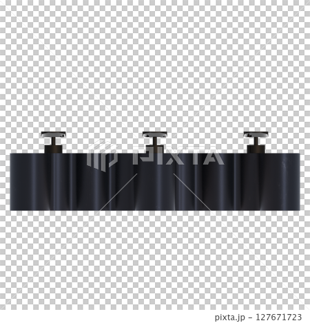 chandelier on the ceiling isolated on transparent background, hanging lamp, pendant light, 3D illustration, cg render 127671723