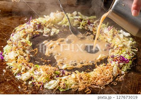 もんじゃ焼き もんじゃ焼き 127673019