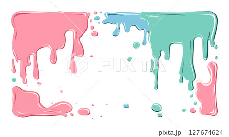 paint smudges and drips minimal on white 127674624