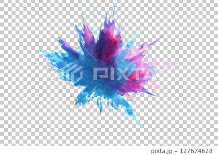 blast on transparent background minimal on white 127674628