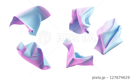 paper napkins are carefully thrown away 127674629