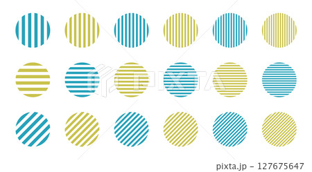 イラスト素材:ストライプ・ボーダーの幾何学模様 ベクター Striped and border イラスト素材:ストライプ・ボーダーの幾何学模様 ベクター Striped and border 127675647