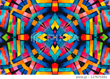 Bright multicolored stripes on black background, colorful abstract pattern Bright multicolored stripes on black background, colorful abstract pattern 127675882