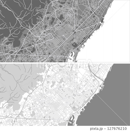 Layered editable vector illustration outline of Barcelona,Spain. Layered editable vector illustration outline of Barcelona,Spain. 127676210