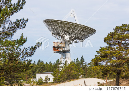Giant Parabolic Dish at Ventspils International Radio Astronomy Center, Irbene Ghost Town 127676745