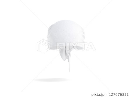 Blank white bandana head wrap mockup, front view Blank white bandana head wrap mockup, front view 127676831