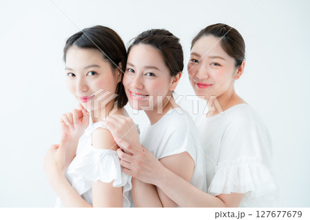 女性グループの美容・スキンケアイメージ 女性グループの美容・スキンケアイメージ 127677679